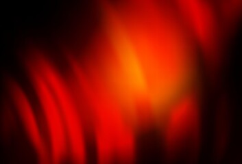 Dark Red, Yellow vector background with liquid shapes.