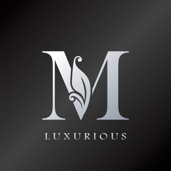 Monogram Initial Letter M Luxury Logo, vector design concept