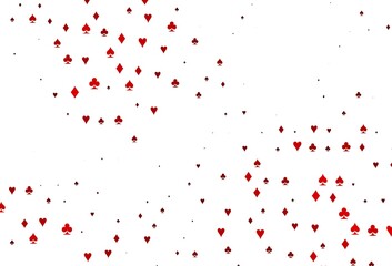 Light Red vector cover with symbols of gamble.