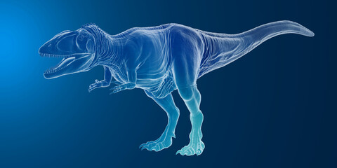 Obraz na płótnie Canvas 3D illustration a tyrannosaurus rex