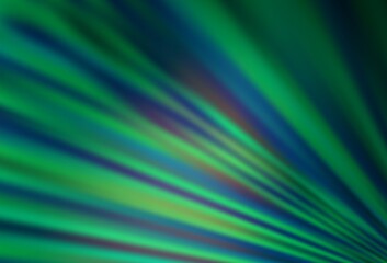 Dark Blue, Green vector backdrop with long lines.