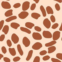 Giraffe fur seamless pattern, tropical animal skin texture.