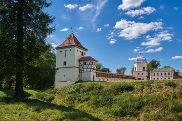 Fototapeta na wymiar Old ancient castle in Liubcha village, Grodno region, Belarus