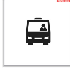 Bus  vector icon , lorem ipsum Flat design