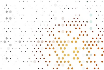 Light Orange vector template with circles.