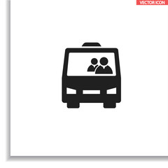 Bus  vector icon , lorem ipsum Flat design