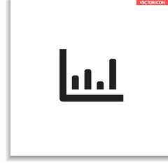 Chart vector icon , lorem ipsum Flat design
