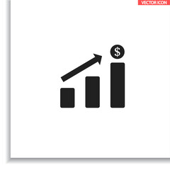 Chart vector icon , lorem ipsum Flat design