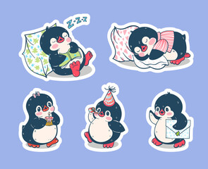  set with cute Penguins