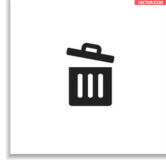 Trash vector icon , lorem ipsum Flat design