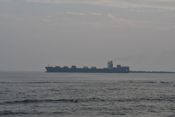 Fototapeta premium Cargo ship on the sea