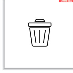Trash vector icon , lorem ipsum Flat design
