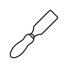 chisel tool style line icon