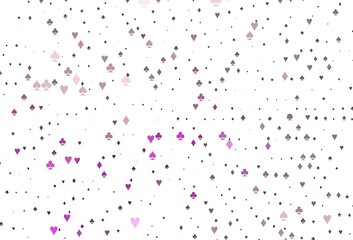 Light Purple vector cover with symbols of gamble.