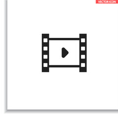 Play the film  vector icon , lorem ipsum Flat design