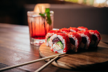 sushi on a plate