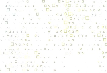 Light Green vector template with spots, rectangles.