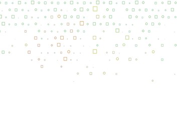 Light Green, Red vector texture with disks, rectangles.