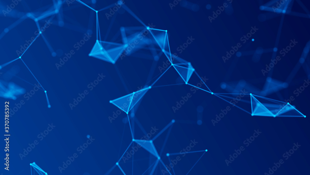 Poster abstract blue digital background. big data visualization. science background. big data complex with 