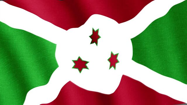 Burundi; 4k; waving; motion; animation; closeup; concept; famous; design; color; republic; geography; ensign; backgrounds; liberty; world; realistic; texture; sport; politics; culture; stripes; uhd; i