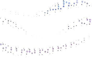 Light Pink, Blue vector pattern with symbol of cards.