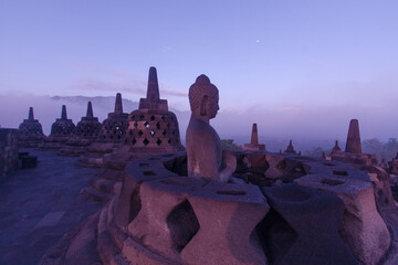 23 May 2008, Magelang, Java, Indonesia: Sunrise on Borobudur Temple, Indonesia