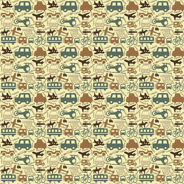 seamless pattern with funny faces