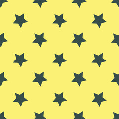Seamless abstract Star gray pattern on yellow background, Vector illustration texture for paper, wrapping and fabric