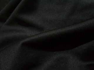 Fototapeta na wymiar Black and white wave cloth is a beautiful wrinkle texture. luxurious background design