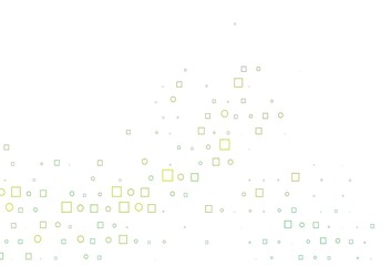 Light Blue, Yellow vector cover with circles, cubes.