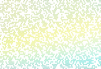 Light Blue, Yellow vector background with bubbles.