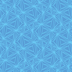 Blue netting star shapes seamless vector pattern. Unisex surface print design for fabrics, stationery, textiles, scrapbook, packaging, and gift wrap.