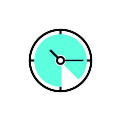 Time icon, Clock vector isolated on white background. 24 hour assistance.