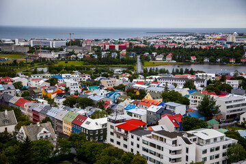 View of Reykjavik from the Hallgrímskirkja Church Tower