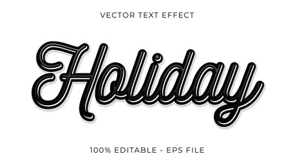 Holiday text effect