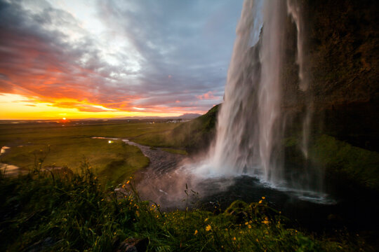 Seljalandsfoss Waterfall on the South Coast of Iceland © chemistkane