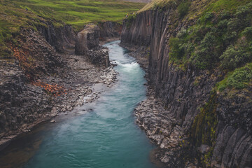 Fototapeta na wymiar Stuðlagil Canyon in the East of Iceland