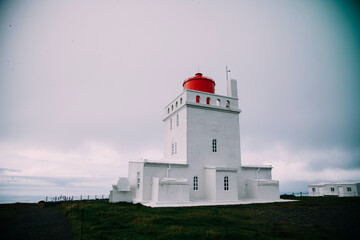 Fototapeta na wymiar Dyrhólaey Lighthouse on the South Coast of Iceland