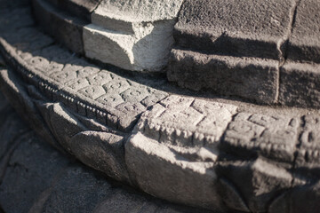 23 May 2008, Magelang, Java, Indonesia: Stupas and Statues on Borobudur Temple, Indonesia