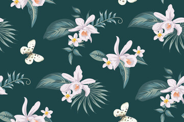 Seamless tropical summer pattern © Maria