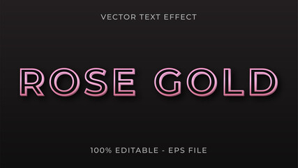 Rose gold text effect