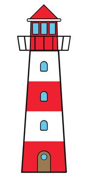 Leuchtturm in Rot und Weiß