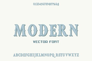 typography vector, vintage font, vector alphabet, letters and numbers