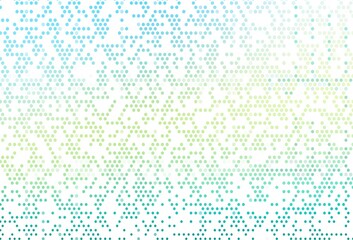 Light Green, Yellow vector background with bubbles.
