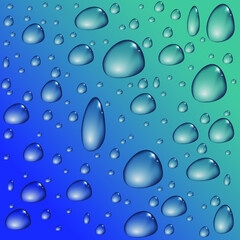 Isolated vector illustration. Drops background blue color
