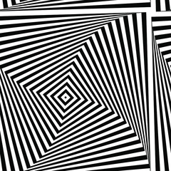 Optical art. Geometric vector illusion. Seamless pattern