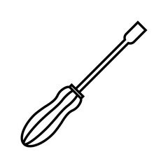 screwdriver tool line style icon