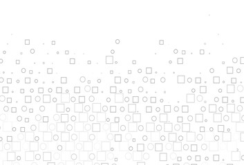 Light Silver, Gray vector pattern with spheres, squares.