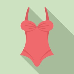 Woman swimsuit icon. Flat illustration of woman swimsuit vector icon for web design