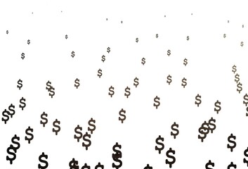 Fototapeta premium Dark Black vector cover with Dollar signs.